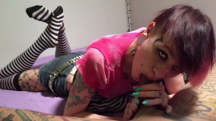 KatMayhem in 06 Cum On My Fishnets Please BEST EVER Tattooed Footjob Blowjob By Kat Mayhem