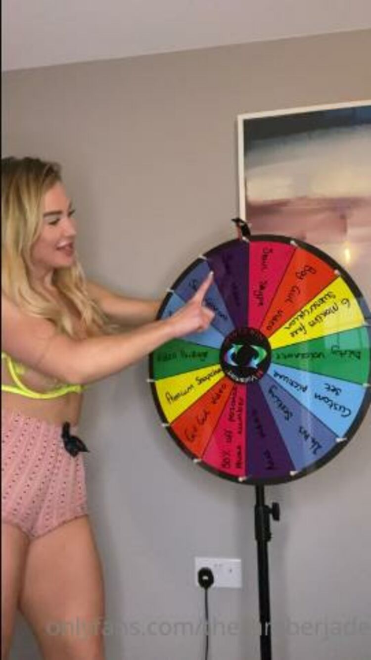 Onlyfans - Amberjadevip - Wheel Spin Prizes Jeff has won a Custom picture set and x solo videos - 10-05-2020