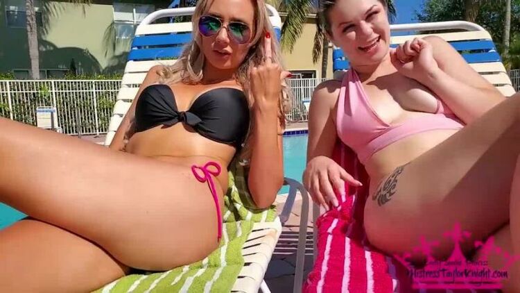 ManyVids - GoddessTaylorKnight - The Pool Bitches Mobile Version