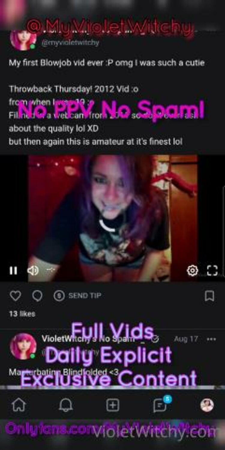 Onlyfans - Violetwitchy - Watch me suck dick squirt and have outdoor fun and even moar daily and without any annoy - 20-12-2021