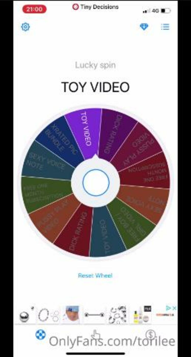 Onlyfans - Torilee - Having so much fun playing spin the wheel Join in on the fun for one spin for two - 04-05-2020