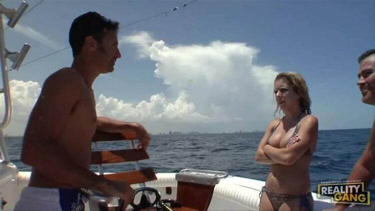 Tessa taylor catches a ride on our boat