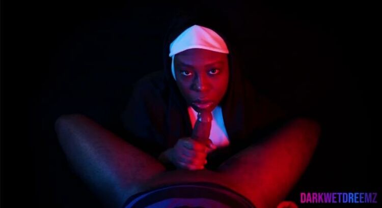 DarkWetDreemz Ebony Nun Suck Cock