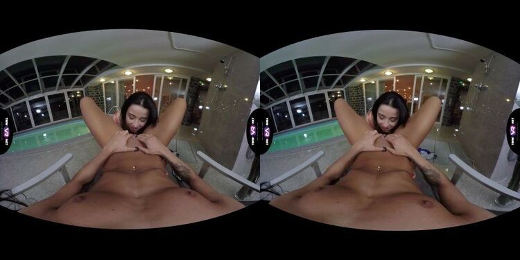 Cutie Plays with Her Lesbian Girlfriend Near Pool (Oculus)