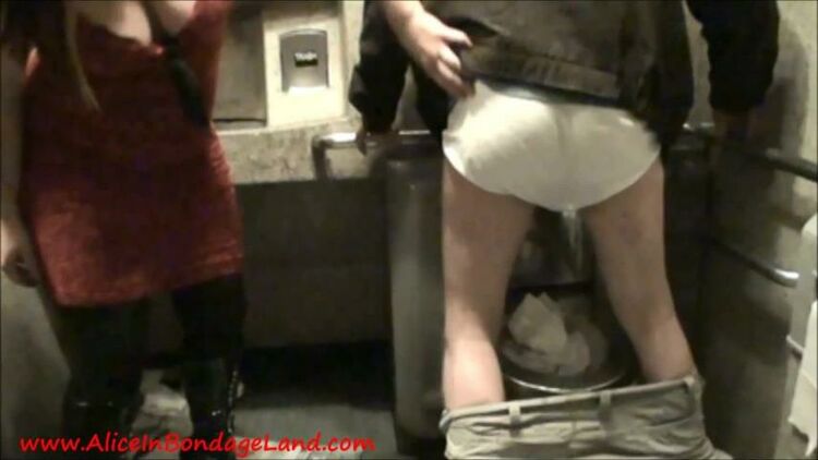 Aliceinbondageland – Piss Pants Public Toilet Humiliation – Mistress Alice and Madame TrixieFou