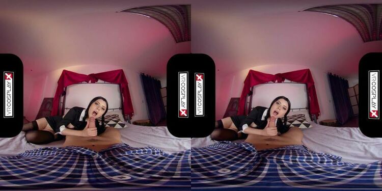 VRCosplayX - Isabella Star - Petite Teen Wednesday Addams Makes Your Bday Fucking Awesome [UltraHD 2K 1440p]