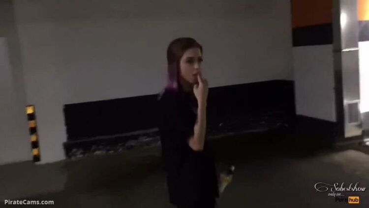 Sobestshow in Public teen deepthroat swallows cum, creampie