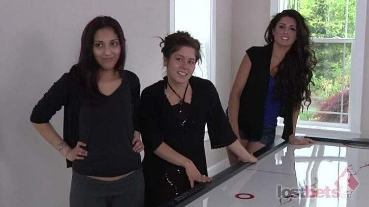 302 Strip Air Hockey with Big Tits vs Little Tits HD