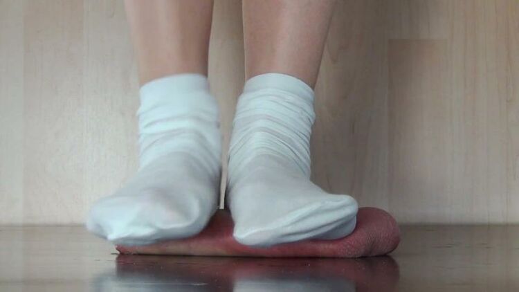 CBTrample – Alina Trampled Nuts under White Socks – Mistress, Trampling