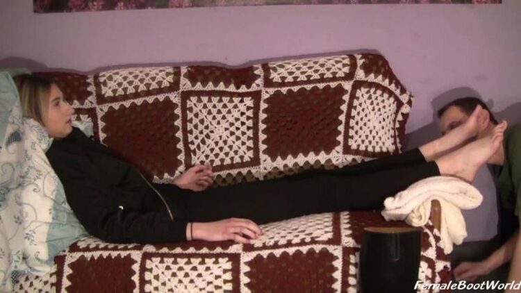 Female Boot World - Foot Worship On Sofa - HD 720p