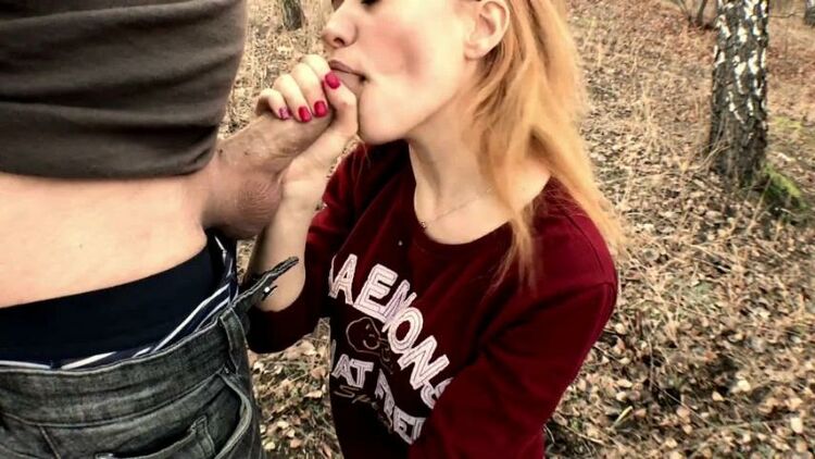 Porn.com - ADOLFxNIKA - Redhead Bitch Swallows a Dick in a Birch Grove [FullHD 1080p]