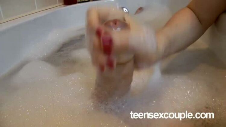 Soapy Handjob In The Bath – Teen Sex Couple