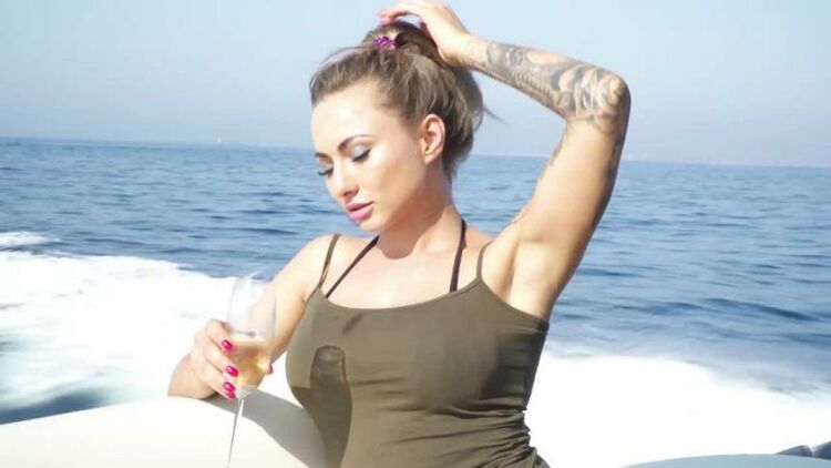 Hot threesome with lesbians on a yacht