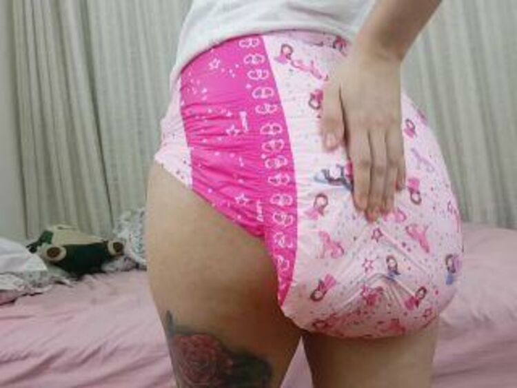 Baby Pickles – POV putting my used pink diaper on you