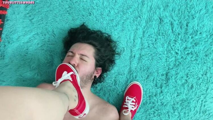 yourlittlewhore (2021) my slave licks my red vans sneakers