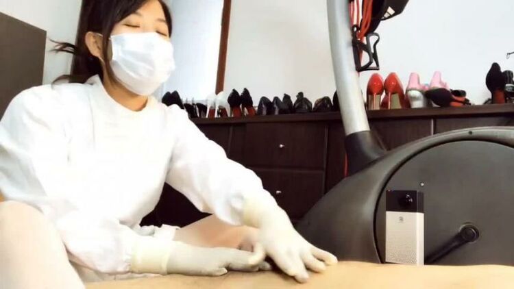 Chinese Femdom - Ugly Chinese Fake Doc Gloved Handjob - HD 720p