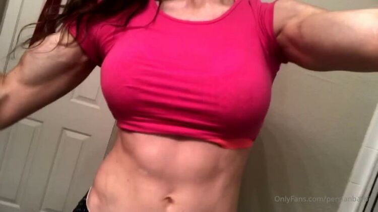 Muscle goddess - persianbarbie / Onlyfans Persianbarbie - going to show these abs off at gym tonight 11-08-2021 - Muscle