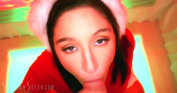 SwallowSalon  Abella Danger in a POV Holiday Blowjob and Cum Swallow