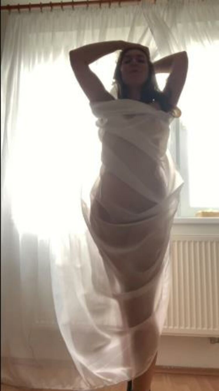 Sanya Booty Girl / Onlyfans Sanyabootygirl - nude tease behind a transparent curtain 28-10-2019 - Fetish