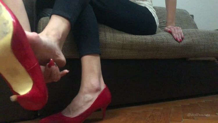 DollHouseStudio – Long Finger Nails Tickling Feet While Dangling Shoe