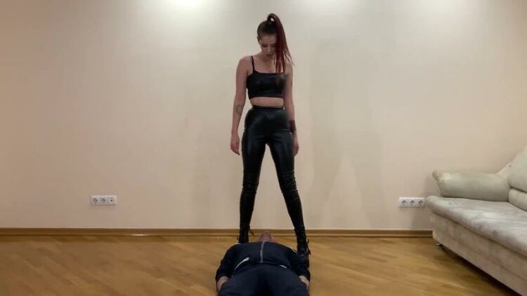 Petite Princess FemDom – Cruel Domina Sofi In Leather Clothes – Pussy Smother, Pussy Worship