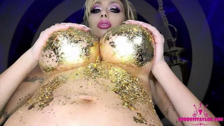 Goddess Taylor Knight – 24k Goddess Worship Erotic Bliss – Brainwash – Body Painting, Big Breast