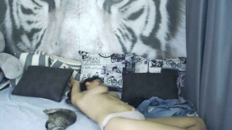 Liapersonn 1006 Strips And Plays With Her Cat