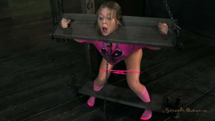 Chastity Lynn Little is roughly fucked in pink! Deep skull fucking, brutal orgasms! So Helpless! - Fetish