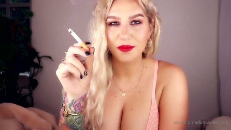 Madam Violet – Watch me smoke a cigarette – Smoking, Femdom Pov