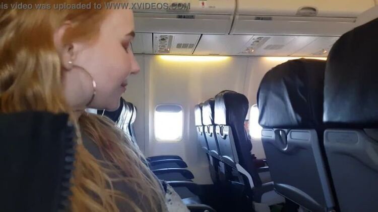 Amateur Public Blowjob In Airplane