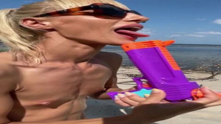 Onlyfans/Modelhub - Saliva Bunny - ADORABLE GAGGING PRINCESS SALIVA BUNNY SQUIRTING BY TOY GUN IN THE THROAT WORSHIP OPERA AT THE BEACH [FullHD 1080p]