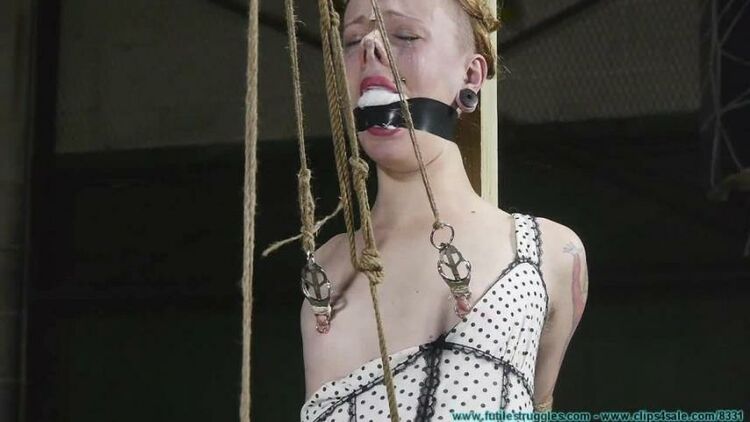 Moxie Belt Whipped Gagged Nose Hooked Clamped Crotch Roped Part 2