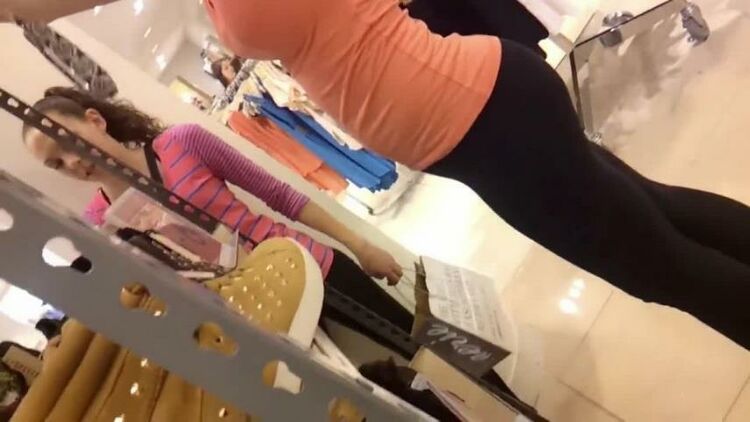 Sexy blonde teen shoppin