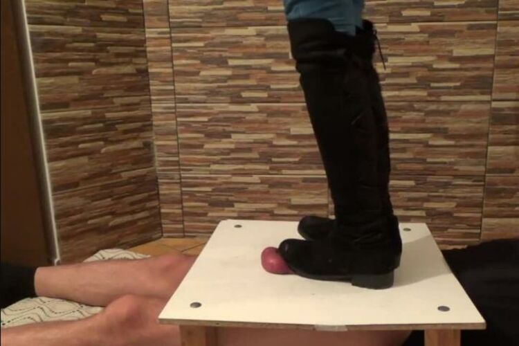 VIPCRUSHER40  — Cock and Balls under Cruel Boots — CBT Trampling