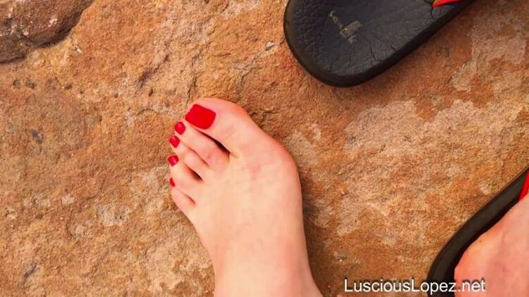 Luscious Lopez - Luscious Lopez flip flops POV