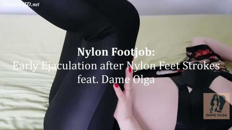 Nylon Footjob: Early Ejaculation after Nylon Feet Strokes feat. Dame Olga – Dame Olga’s Fetish Clips 1080p