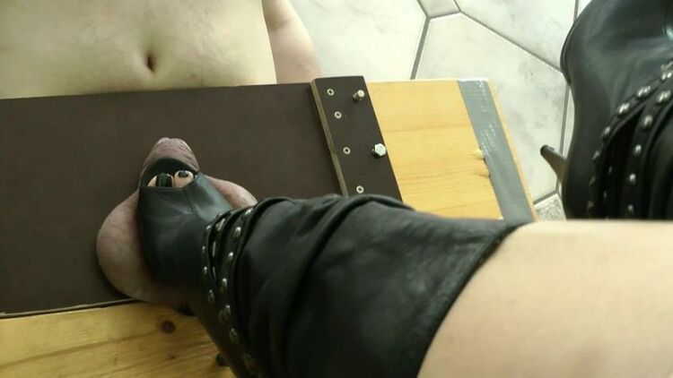 Boot Heel Worship CBT Humiliation – Your Balls Under My Control – Femdom, Ballbusting