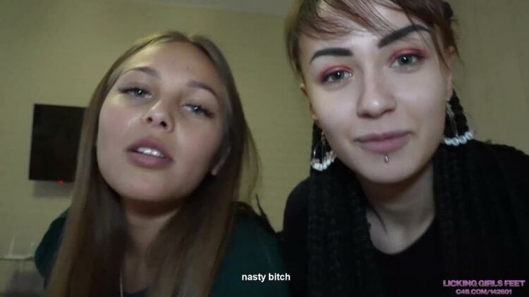 Licking Girls Feet – ISABELE and PAMELA – Listen to our orders and obey! – POV humiliation! – Footjob, Femdom Pov