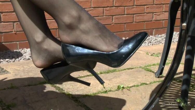 Miss Mackenzie - Watch My Nylon Feet in High Heels Swing In Front of You