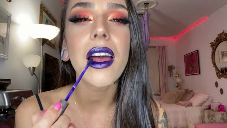 misswhip - Mouth Fetish-Purple Lipgloss Humiliation