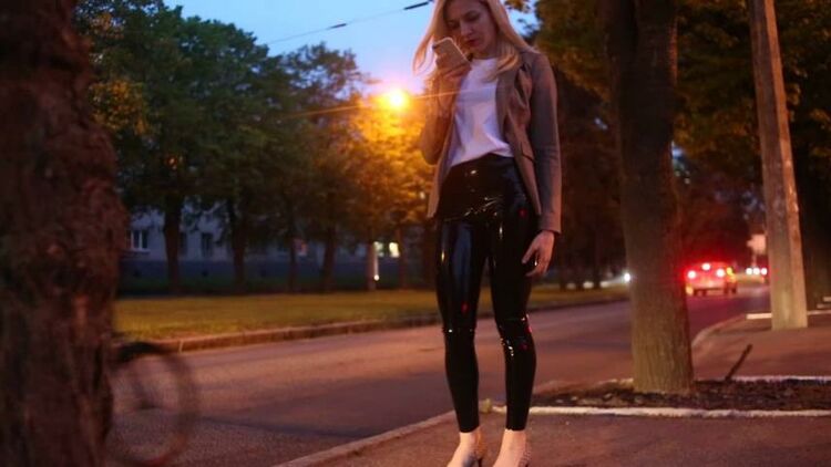 Shiny Leather Heaven aka Leather Love – Night Walk in Latex Pants