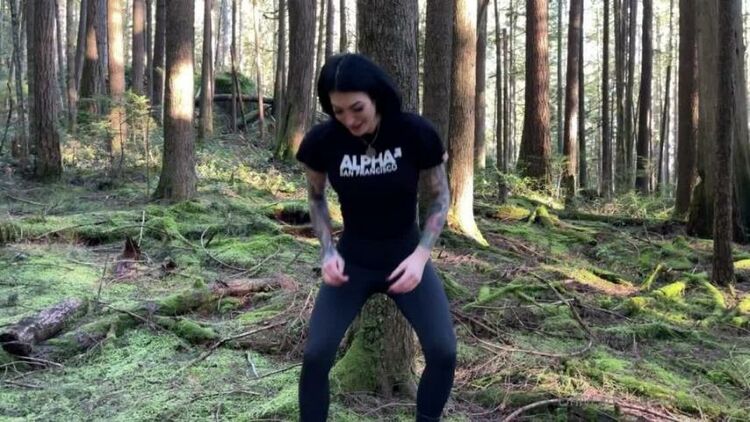 Mistress Damazonia - Dirty Leather Boots Licking And Trampling In The Woods (720P)