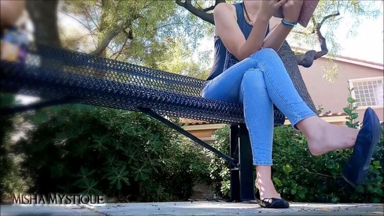 Misha Mystique - College Girl on Bench Dangling Flats