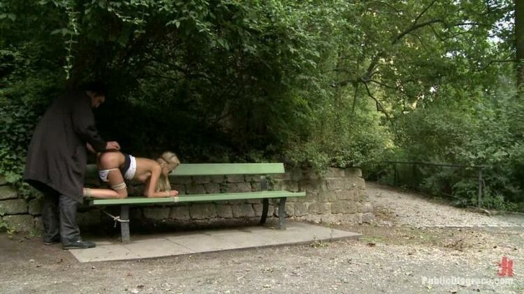 Euro Beauty gets Tied to a Park Bench and Fucked Where Everyone Can See [updated: 2023-04-09]