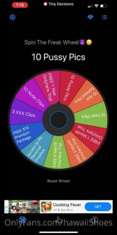 Onlyfans - hawaii5hoess - Lets Have some Quarantine Lockdown Fun Spin the Wheel for just a SPIN Receive FREE - 30-04-2020 [updated: 2023-08-15]