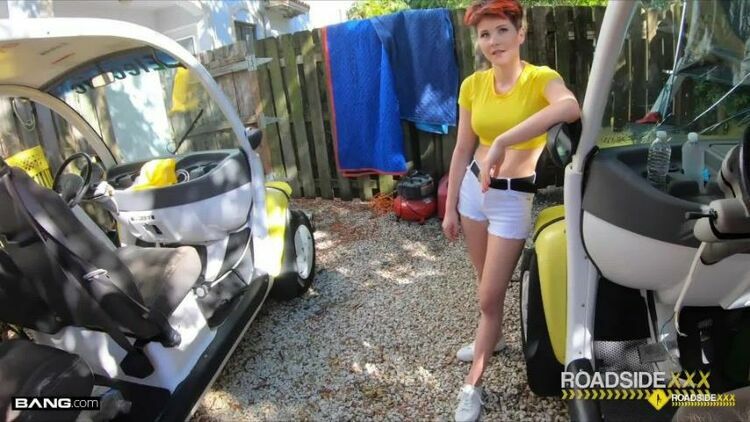 Roadside Short Haired Redhead Gets Fucked By Mechanic