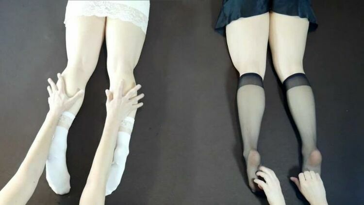 White and Black - What do you choose? Double Tickle Feet and Legs Massage! [updated: 2023-11-30]