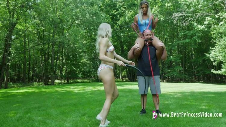 Brat Princess 2 – Amber and Ava – Bikini Girls Train Pony – Whipping, Ponyplay [updated: 2024-02-01]