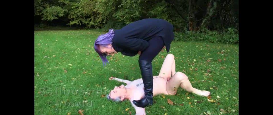 Ballbusting World PPV - Lady Valeska - Outdoor ballbusting - Valeska vs the rambler! [updated: 2024-08-05]