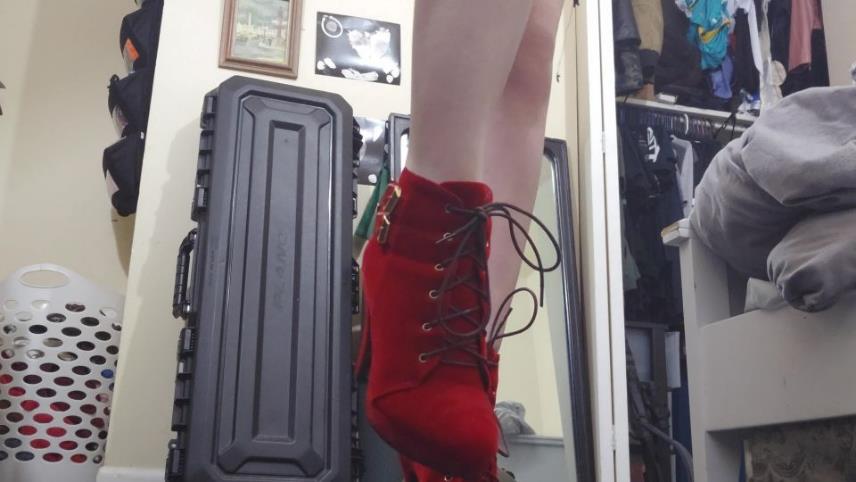 red velvet high heeled boots joi [updated: 2024-09-18]